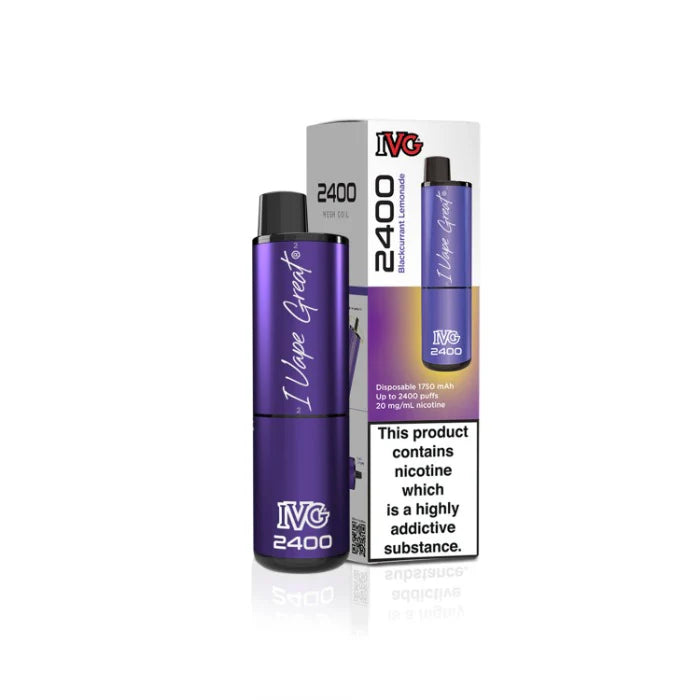 IVG 2400: Blackcurrant Lemonade Vape (4 Pods) - VapeMatch.co.uk