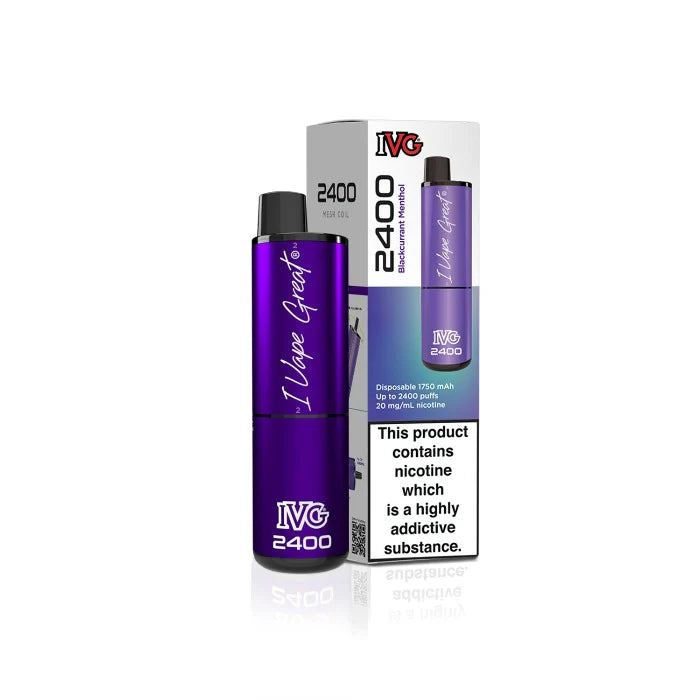 IVG 2400: Blackcurrant Menthol Vape (4 Pods) - VapeMatch.co.uk