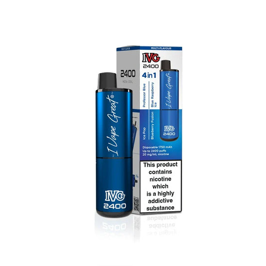 IVG 2400: Blue Edition 4 in 1 Multi Flavour Vape - VapeMatch.co.uk