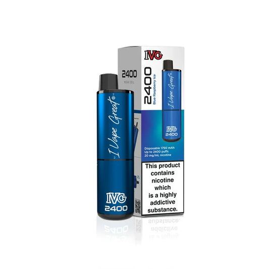 IVG 2400: Blue Raspberry Ice Vape (4 Pods) - VapeMatch.co.uk