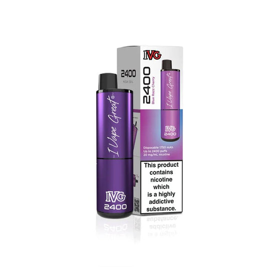 IVG 2400: Blue Razz Cherry Vape (4 Pods) - VapeMatch.co.uk