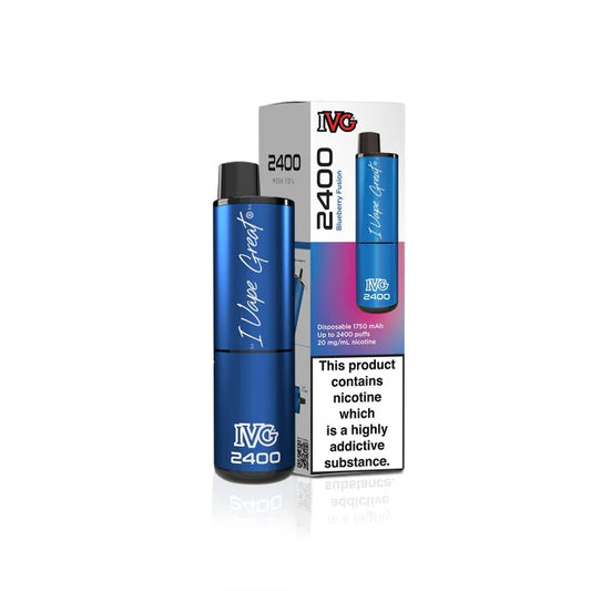 IVG 2400: Blueberry Fusion Vape (4 Pods) - VapeMatch.co.uk