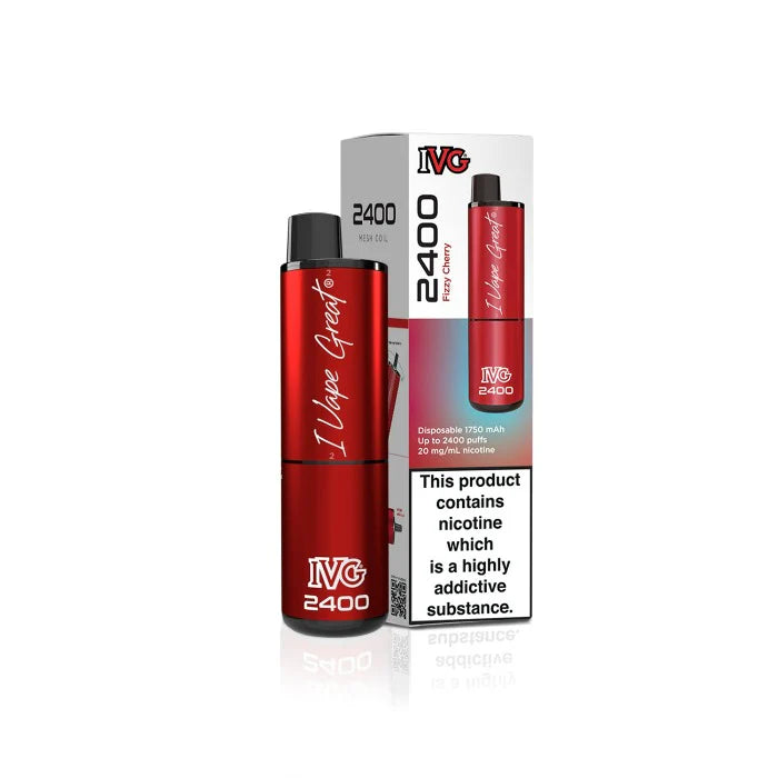 IVG 2400: Fizzy Cherry Vape (4 Pods) - VapeMatch.co.uk