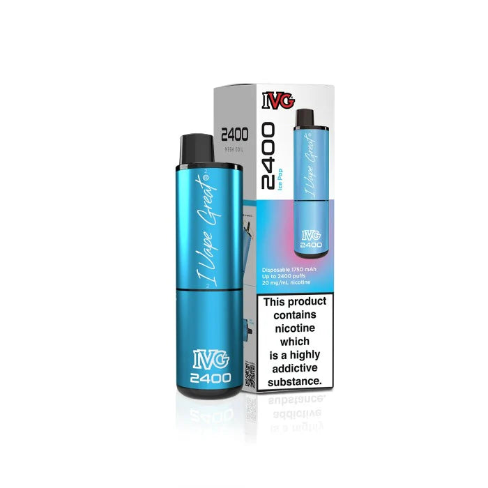 IVG 2400: Ice Pop/Ice Blue Vape (4 Pods) - VapeMatch.co.uk