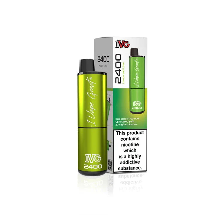 IVG 2400: Lemon & Lime Vape (4 Pods) - VapeMatch.co.uk