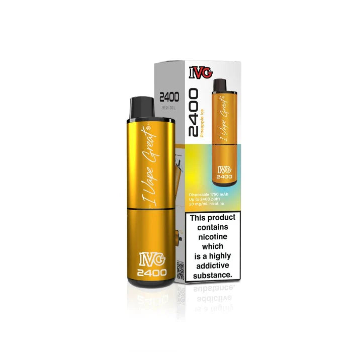 IVG 2400: Pineapple Ice Vape (4 Pods) - VapeMatch.co.uk