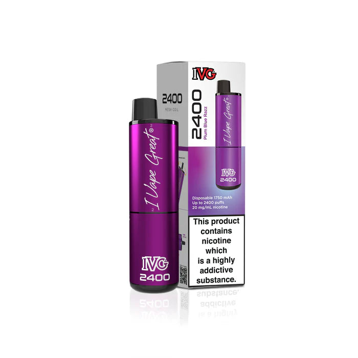 IVG 2400: Plum Blue Razz Vape (4 Pods) - VapeMatch.co.uk