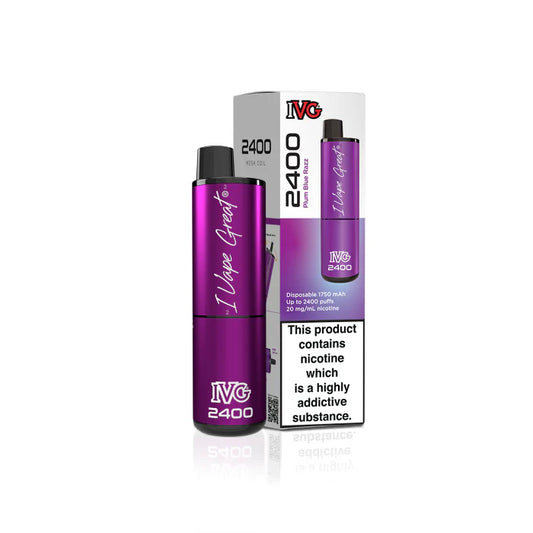 IVG 2400: Plum Blue Razz Vape (4 Pods) - VapeMatch.co.uk