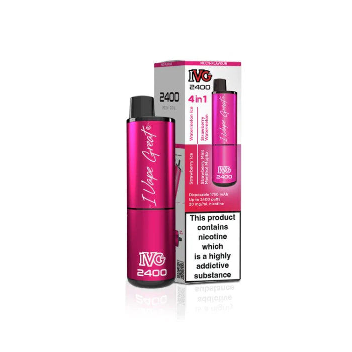 IVG 2400: Pink Edition 4 in 1 Multi Flavour Vape - VapeMatch.co.uk