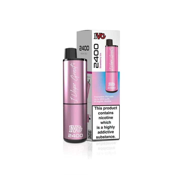 IVG 2400: Strawberry Ice Vape (4 Pods) - VapeMatch.co.uk