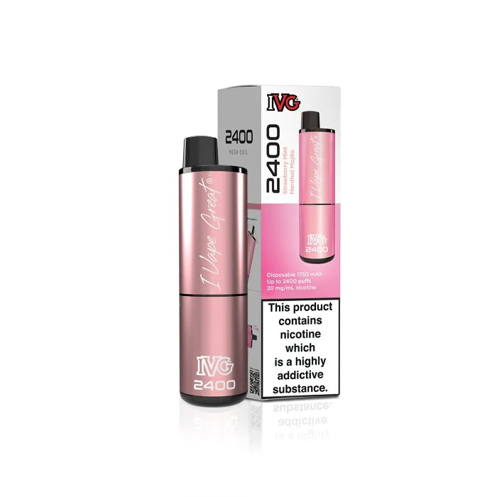 IVG 2400: Strawberry Mint Menthol Mojito Vape (4 Pods) - VapeMatch.co.uk