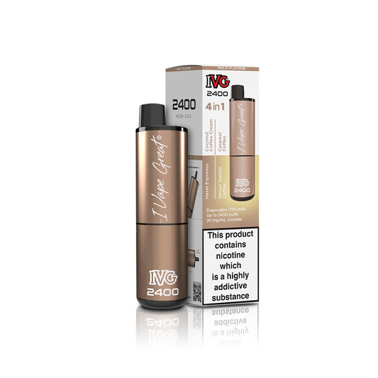 IVG 2400: Coffee Edition 4 in 1 Multi Flavour Vape - VapeMatch.co.uk