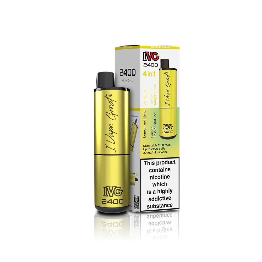 IVG 2400: Lemon Edition 4 in 1 Multi Flavour Vape - VapeMatch.co.uk