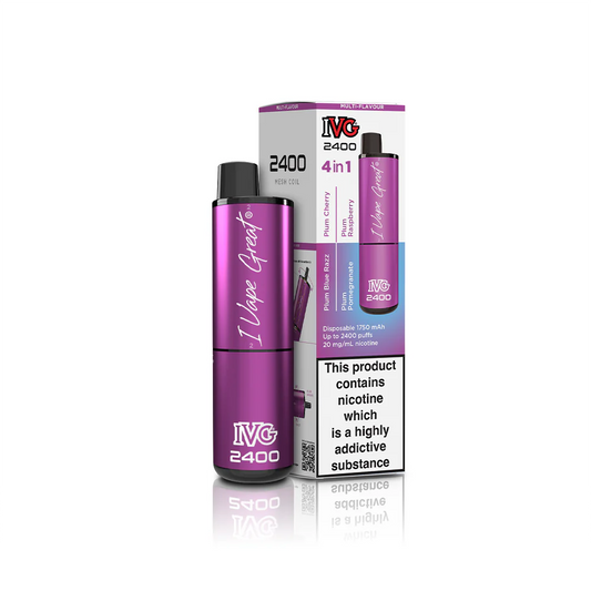 IVG 2400: Plum Edition 4 in 1 Multi Flavour Vape - VapeMatch.co.uk