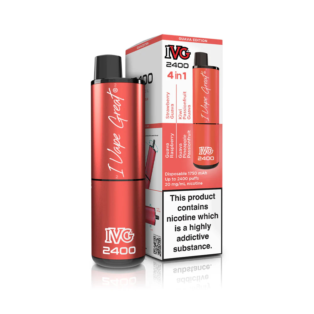 IVG 2400: Guava Edition 4 in 1 Multi Flavour Vape - VapeMatch.co.uk