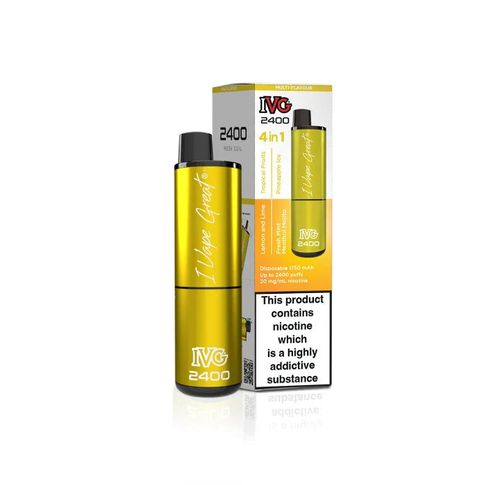 IVG 2400: Yellow Edition 4 in 1 Multi Flavour Vape - VapeMatch.co.uk