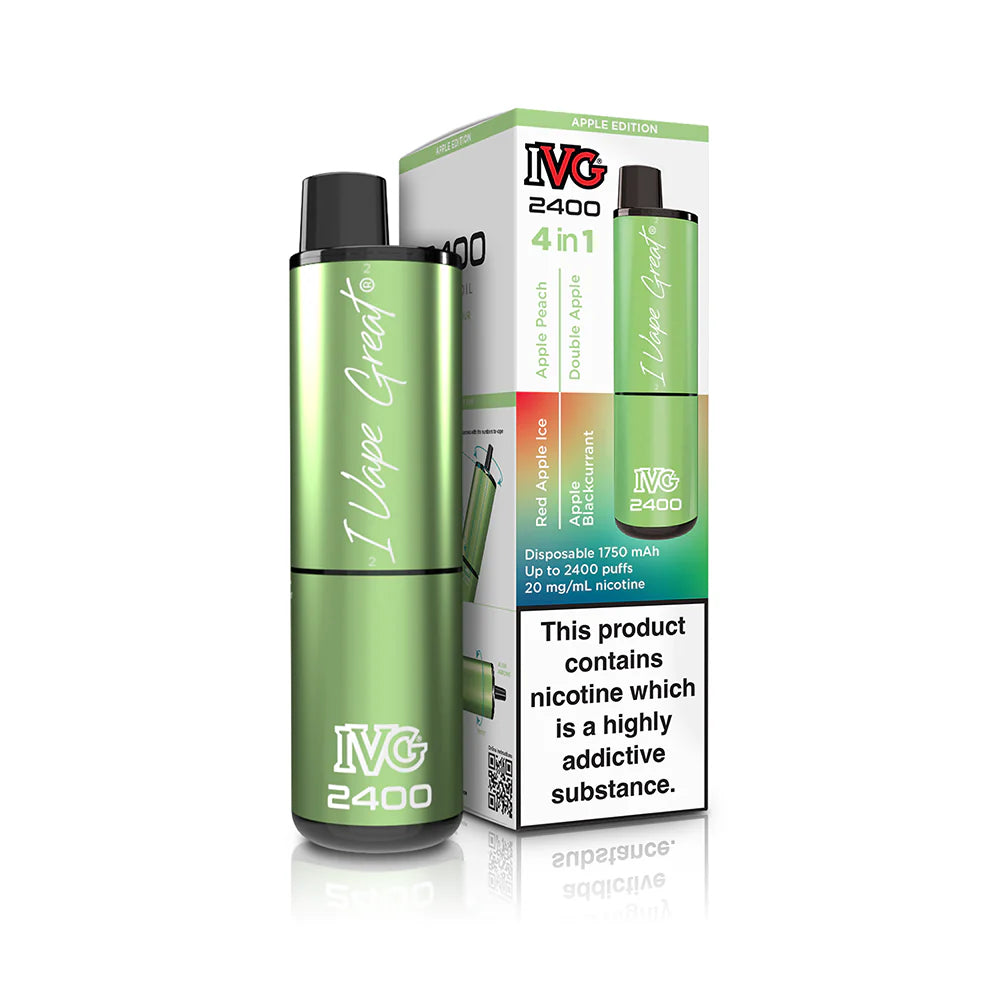 IVG 2400: Apple Edition 4 in 1 Multi Flavour Vape - VapeMatch.co.uk