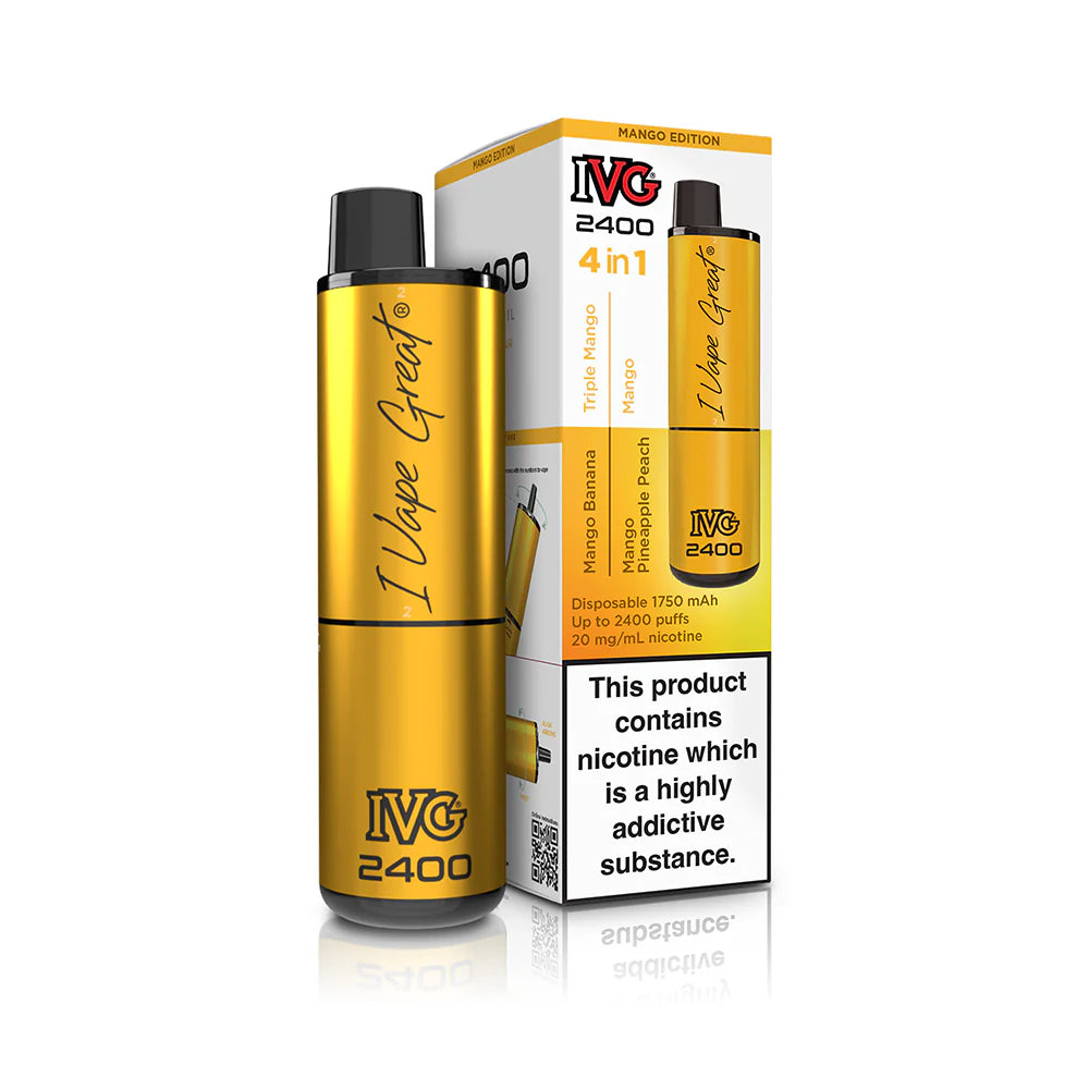 IVG 2400: Mango Edition 4 in 1 Multi Flavour Vape - VapeMatch.co.uk