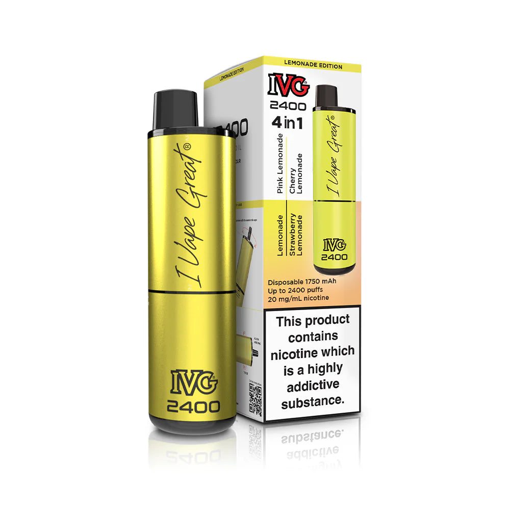 IVG 2400: Lemonade Edition 4 in 1 Multi Flavour Vape - VapeMatch.co.uk