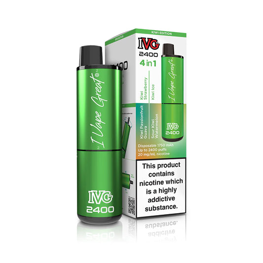 IVG 2400: Kiwi Edition 4 in 1 Multi Flavour Vape - VapeMatch.co.uk